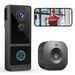Visuell dörrklocka, trådlös kamera, WiFi för hemmet, HD-infraröd, mörkerseende, intercom, intelligent fjärrkontroll_voghion.com