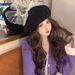 New Arrivals Korean Version Sweet Lace Bow High Fashion Beret Women's Versatile Face Lamb Wool Warm Painter Hat for Winter Cap Mujer_voghion.com