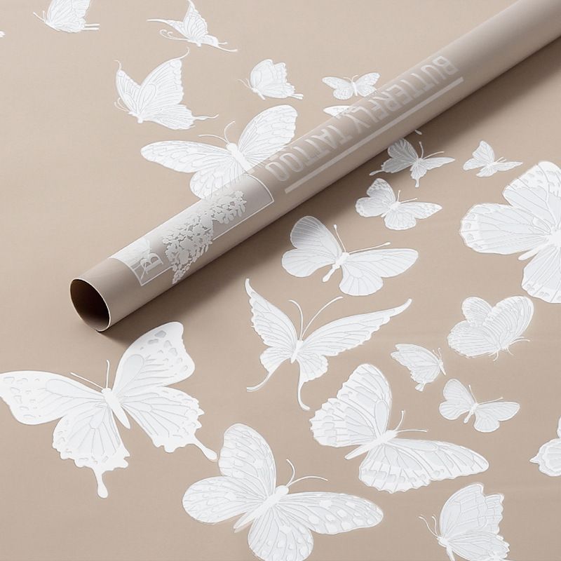 20 Sheet Flower Wrapping Paper with Butterflies Matte Floral Wrapping translucent Waterproof Flower Bouquet Wrapping Paper_voghion.com