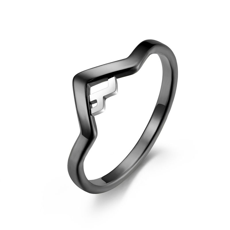 New artistic trend men and women color matching titanium steel ring simple temperament two color neutral unisex ring_voghion.com