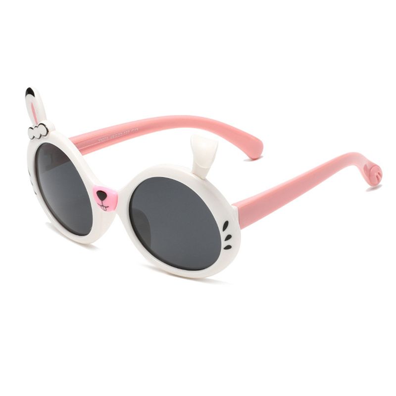 White Rabbit Polarized Sunglasses For Kids - Soft TPEE & Silicone Frame, UV Protection (Fashionable & Safe)_voghion.com