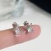 Sparkling Four-pointed Star Bone Titanium Steel Helix Zircon Mini Small Exquisite Ear Stud Niche Design Sense Earrings_voghion.com