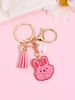 Novo chaveiro com borla de coelho e coração de borboleta e flor doce para mulheres, bolsa fofa com pingente_voghion.com