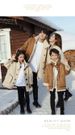 Manteau long réversible en faux daim – Ensemble assorti pour toute la famille (Enfants 100-140 cm, Adultes S-3XL, Style hivernal neutre, Modèle deux-en-un)_voghion.com