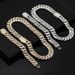 Hip Hop Miami Cuban Link Mixed T Zirkonia Herren Halskette Schmuck Zubehör_voghion.com