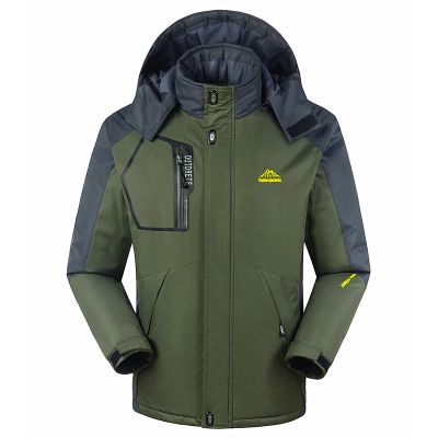 Men's hardshell jacket men's fleece thickened winter single layer windproof jacket_voghion.com