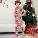 Flame Retardant Fabric New Christmas Children's Clothing, Two Piece Sets, Santa Claus Head Print And Full Flower Home Clothes_voghion.com