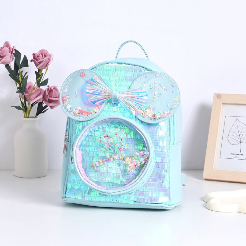 Cartoon Bow Backpack Princess Fashion Girls Schoolbag Casual Cute Bag_voghion.com