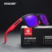 Lunettes de soleil carrées tendance KDEAM pour hommes, verres polarisés, verres miroir 3D cool, lunettes de conduite avec boîte gratuite_voghion.com