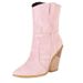 Women's Shoes Snake Print Ankle Boots Large Size Wedge Heel Women's Shoes_voghion.com