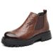European Warm Series Autumn And Winter Mid-Top Short British Style Men's Velvet Warm Low-Top Martin Boots_voghion.com