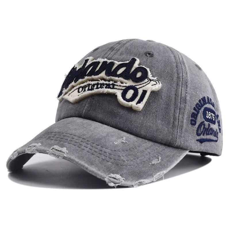 2024 New Designer Orlando Embroideried Washed Cotton Baseball Cap Chapeau Homme Vintage Men's Snapback Caps Gorras Para_voghion.com
