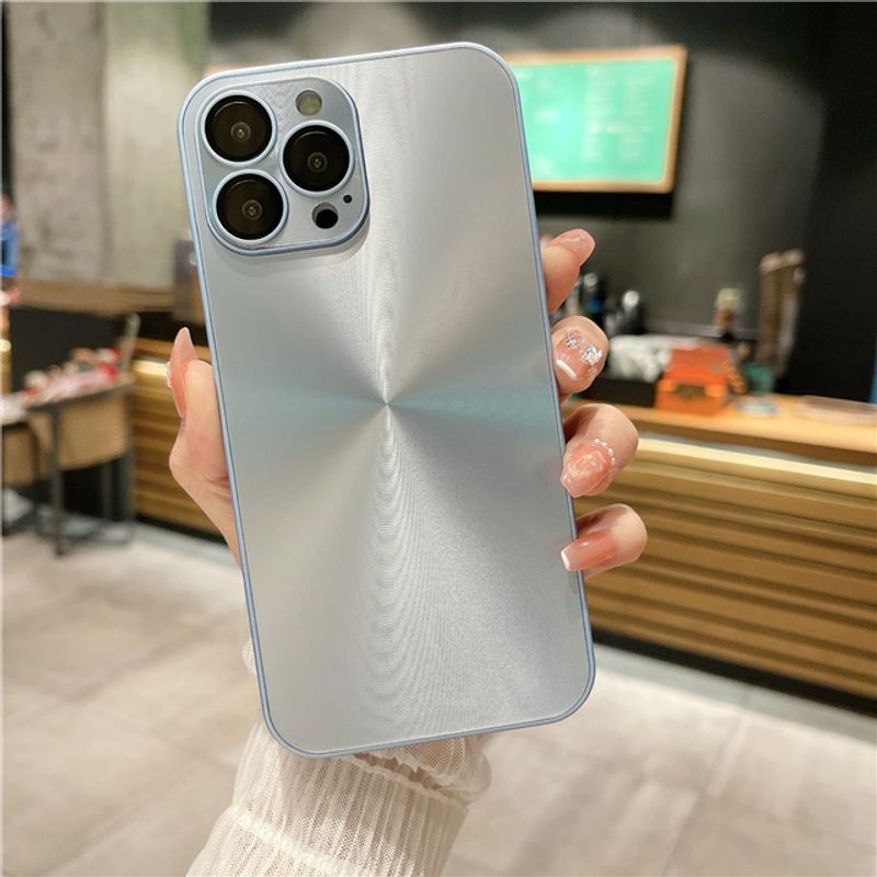 For iPhone 14 Pro Max Luxury Dazzling CD Lines Square Silicone Frame Phone Case For iPhone 11 12 13 14Plus Lens Protective Cover_voghion.com