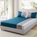 Blue Floral Bohemian Fitted Sheet Polyester Skin Friendly Bed Fitted Sheet Mattress Protector Fitted Sheet_voghion.com