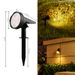 Solar Spot Lights Outdoor, Waterproof Garden Lights For Yard, Lawn, Pathway, Tree Lighting, Decorative Landscape Lighting (White/Warm Light)_voghion.com