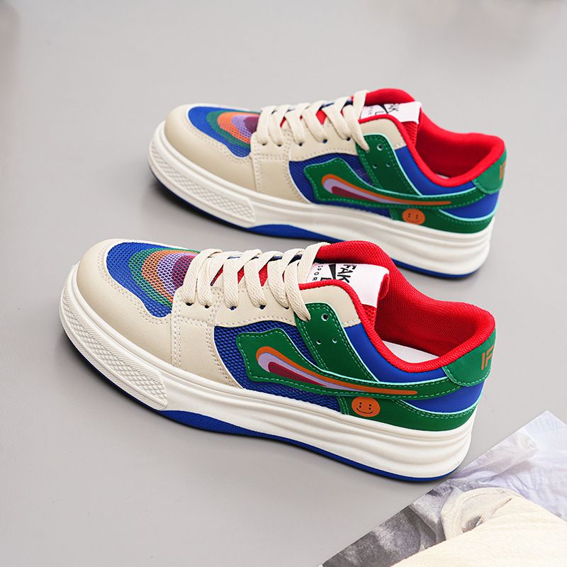 Women's Shoes New Women's Shoes Mesh Mandarin Duck Color Matching Shoes Spring And Summer Flat Shoes Women's Casual Shoes Hollow White Shoes_voghion.com