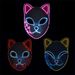 Halloween Cat Face Mask Halloween Glow LED Masks Anime Cosplay Masks Halloween Christmas Party Lighting Cat Masks_voghion.com