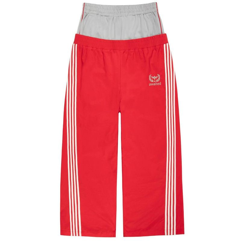 Men's Clothing Double Headed Pants Waist Two Piece Trousers Dark Gothic Embroidered Pattern Trousers_voghion.com