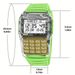 Orologio calcolatrice retrò con display fosforescente, rubrica e design impermeabile per studenti e appassionati di sport_voghion.com