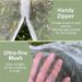 Garden Plant Cover With Drawstring & Zipper - Reusable Insect & Bird Protection Net For Vegetables Fruit Trees And Greenhouse (6x8ft White)_voghion.com