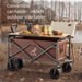 Aoran Foldable Outdoor Hand Push Picnic Camp Trailer Trolley Small Table Board Camping Cart Black Double Brake Aircraft_voghion.com
