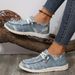 2023 European And American New Style Large Size Denim Fashionable Distressed Canvas Casual Lightweight Lace-up Women's_voghion.com