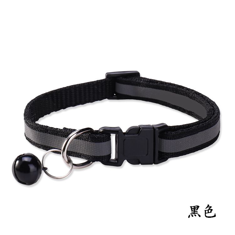 Pet Reflective Puppy Bell Glowing Cat Dog Collar_voghion.com