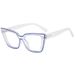 Trendy Ins Hot-Selling Personality Fluorescent Line Drawing Non-Polarized Cat Eye Fashionable Temperament Anti-Blue_voghion.com