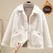 Lamb Fur Short Jacket Women's Hot Sale Of The Season New Autumn Winter Korean Style Integrated Particle Fleece Compact Size Vers_voghion.com
