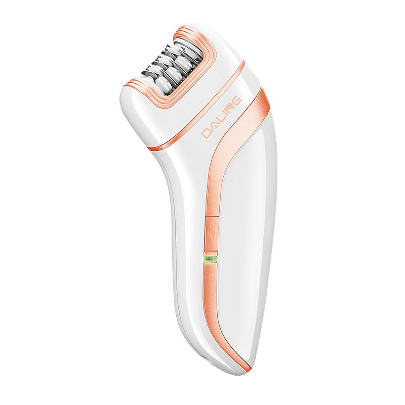 DALING DL-6015 Epilatore ricaricabile USB per donna con luce LED - Rosa/Arancione_voghion.com