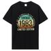 Camiseta "El mejor regalo de la historia" para hombre y mujer, regalos antiguos, camiseta vintage de cumpleaños de 1983, edición limitada, camisetas de algodón._voghion.com