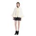 Autumn short woolen shawl, new autumn and winter fox fur grass cloak, bride's toast jacket, thickened cardigan_voghion.com