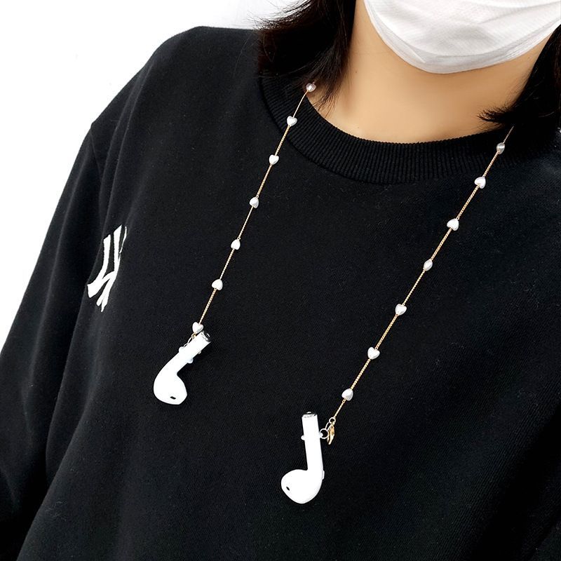 Drahtlose Bluetooth Headset Anti-verloren Halskette Weibliche Perle Kette_voghion.com
