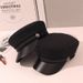 High end black beret autumn and winter British versatile woolen navy octagonal hat women's new Korean version trend_voghion.com