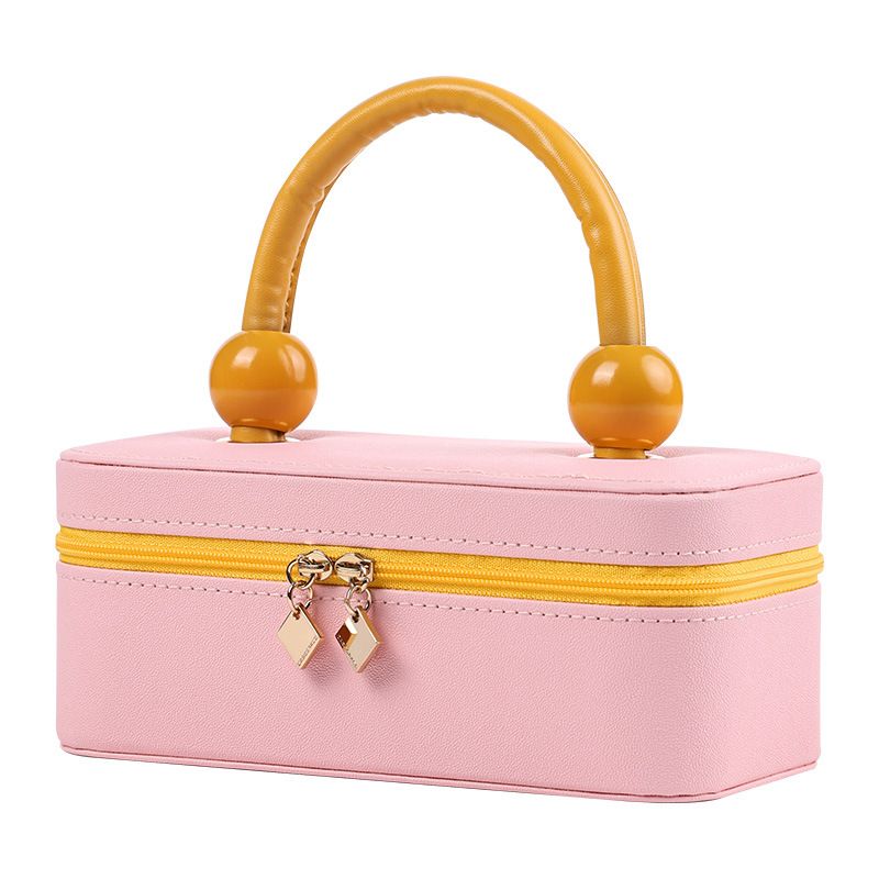 Creative Handheld Large Capacity Double Layer Storage Earrings Rings Bracelets Necklace Jewelry Box_voghion.com