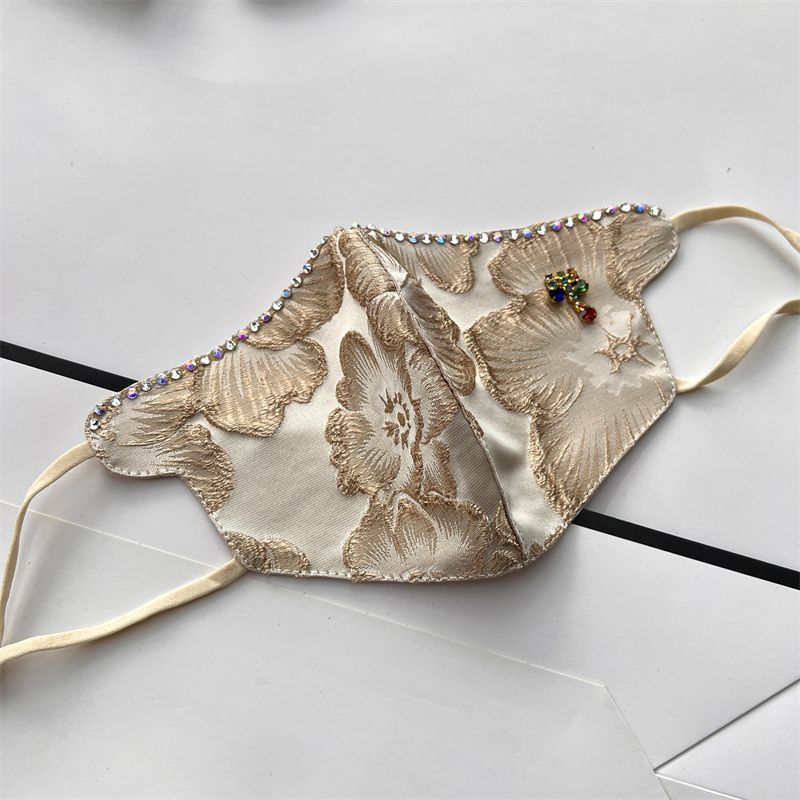 2025 New Color Small Fringe Embroidered Printed Mask Breathable Women's Thermal Mask_voghion.com