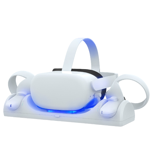 Suporte de carregamento VR para Oculus Quest 2 VR Headset Controller Fast Charging Dock Magnetic Stand Set para Quest 2_voghion.com