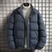 Men's Clothing Winter Padded Coat Warm Stand Collar Jacket, Loose Fit Casual Outerwear, Thickened Polyester Shell, Black/Grey/Navy Blue, Sizes M-5XL_voghion.com