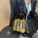 Women's Bucket Bags Striped Contrast Color Portable Bucket Bag Women's Fashion Shoulder Crossbody Bag_voghion.com