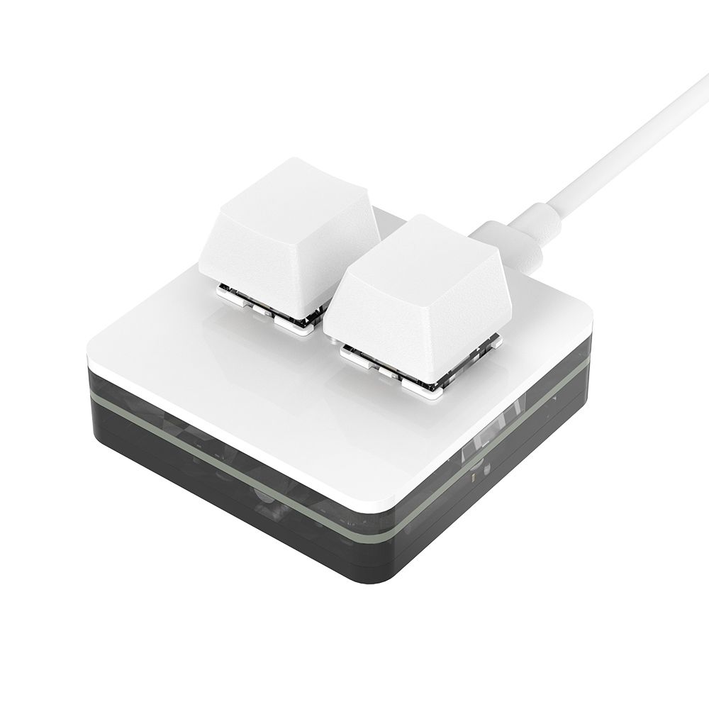 Klawiatura do programowania Ropad Ro RGB Mini Hot Swap Gaming Custom Keypads Czerwony przełącznik 3 klawisze pokrętło do Photoshopa Multimedia_voghion.com