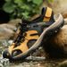 Large Size Summer Cowhide Toe Soft Bottom Beach Shoes Mens Casual Sandals For Men_voghion.com