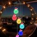 Solar-Powered Christmas Wind Chime Lights - Outdoor Holiday Decor With 7 Color Changing LEDs (Black Shell Design Waterproof)_voghion.com