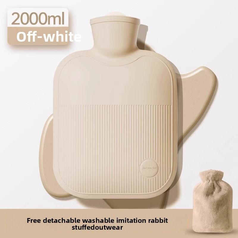 Bouteille d'eau chaude rechargeable, compresse chaude pour les mains, épaisse, antidéflagrante, chauffe-pieds et ventre, détachable et lavable_voghion.com
