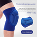 Pair Of Thickened High-Density Foam Anti-Fall Anti-Collision Black Sports Knee Pads Elastic Fabric Leg Guards_voghion.com