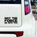 Reflective car sticker may the force be with you English letters body rear window sticker_voghion.com