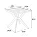Table d'appoint carrée en aluminium pour terrasse, jardin, piscine, intérieur, résistante aux intempéries, facile d'entretien, gris foncé_voghion.com