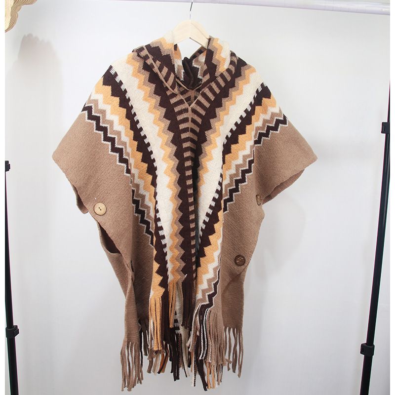 New shawl Bohemian Su cape knitted warm Yunnan Dali travel scarf ethnic style_voghion.com