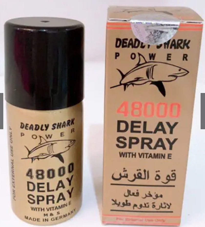 Spray retardateur Deadly Shark 48 000 pour hommes avec effet extra fort, formule avancée_voghion.com