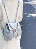 Herbst Neue Silber Rucksack, Koreanische Design Wasser Welle Muster Multifunktionale Kette Weibliche Schul_voghion.com