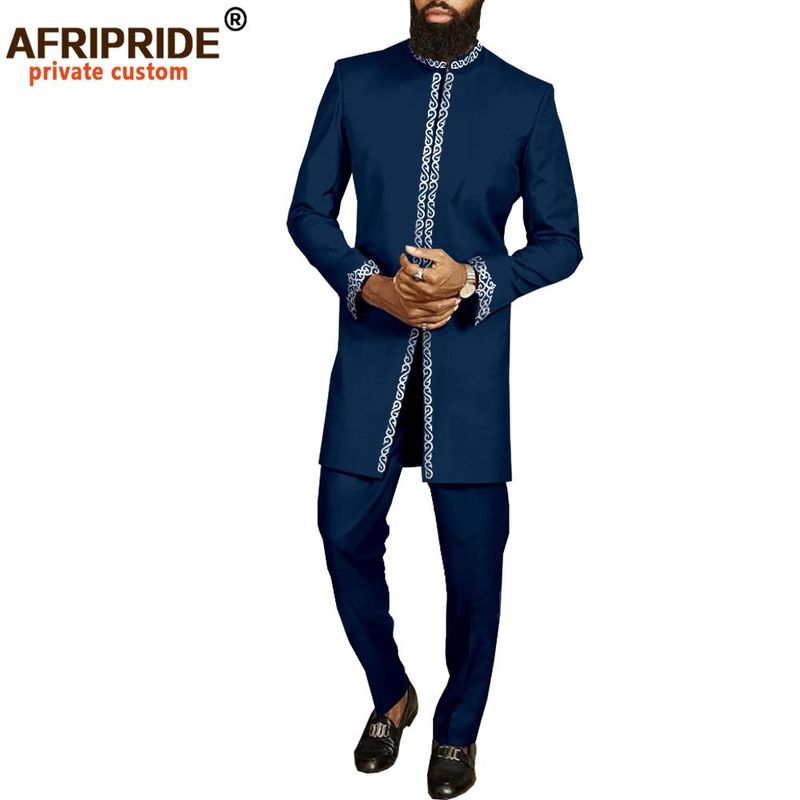 Ropa de hombre Conjunto de dos piezas ajustado para hombres africanos_voghion.com